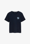 TOM TAILOR PRINTED SLUB - Print T-shirt - sky captain blue