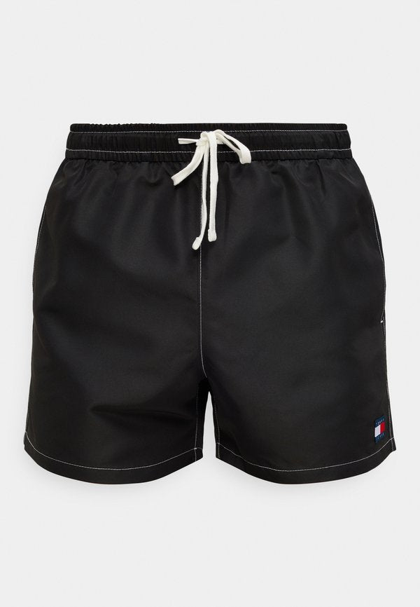 Tommy Hilfiger HERITAGE LOGO MID LENGTH  - Swimming shorts - black