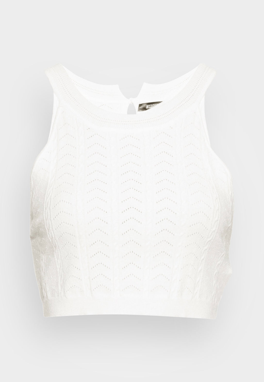 Missguided POINTELLE RACER CROP TOP