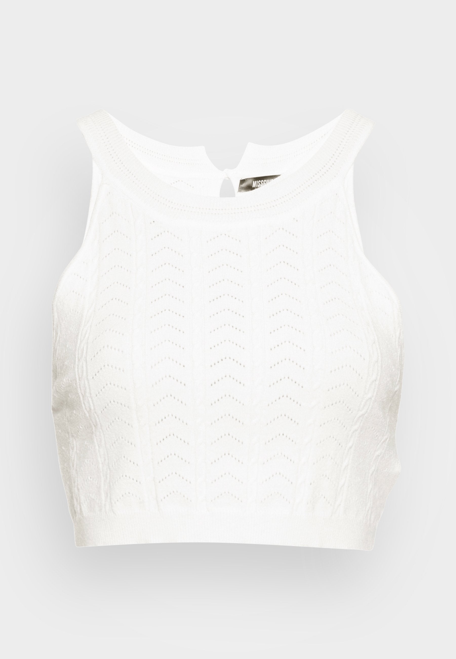 Missguided POINTELLE RACER CROP TOP
