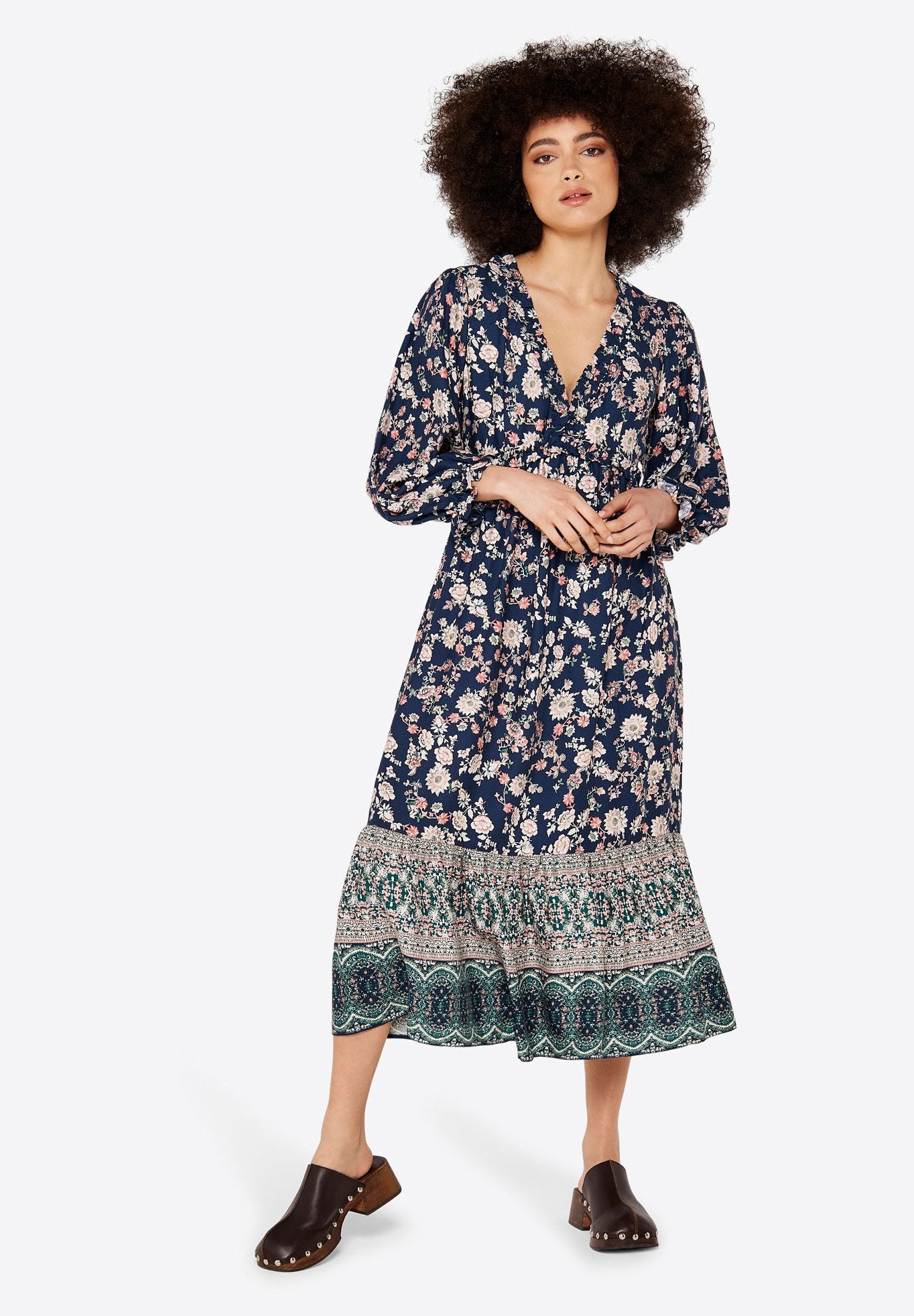 Apricot SARASA RUFFLE MIDI