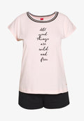 s.Oliver SHORTY SET - Pyjamas - rose/black