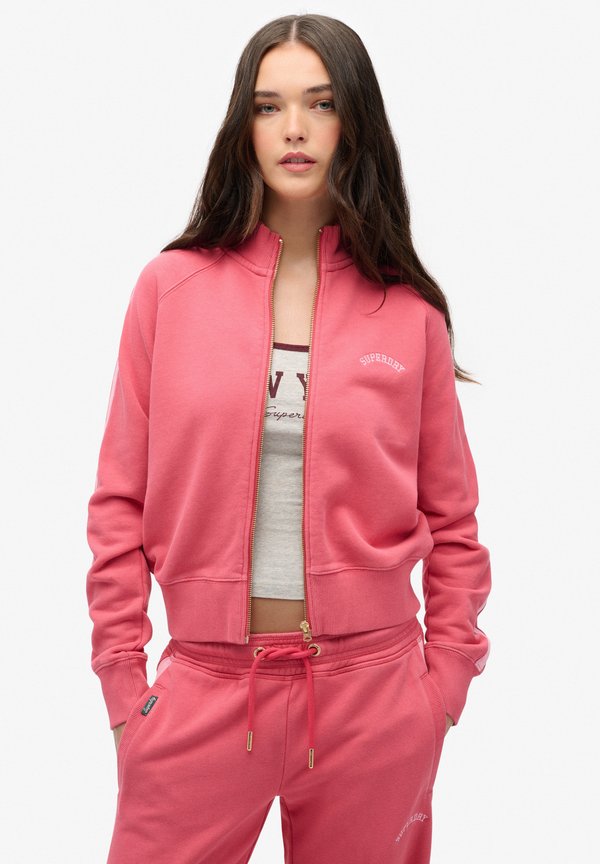 Superdry & Co ESSENTIAL LOGO TRACK - Zip-up sweatshirt - holly berry red