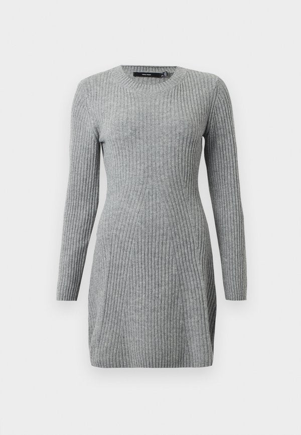 Vero Moda VMJOSANNA SHORT DRESS - Jumper dress - medium grey melange