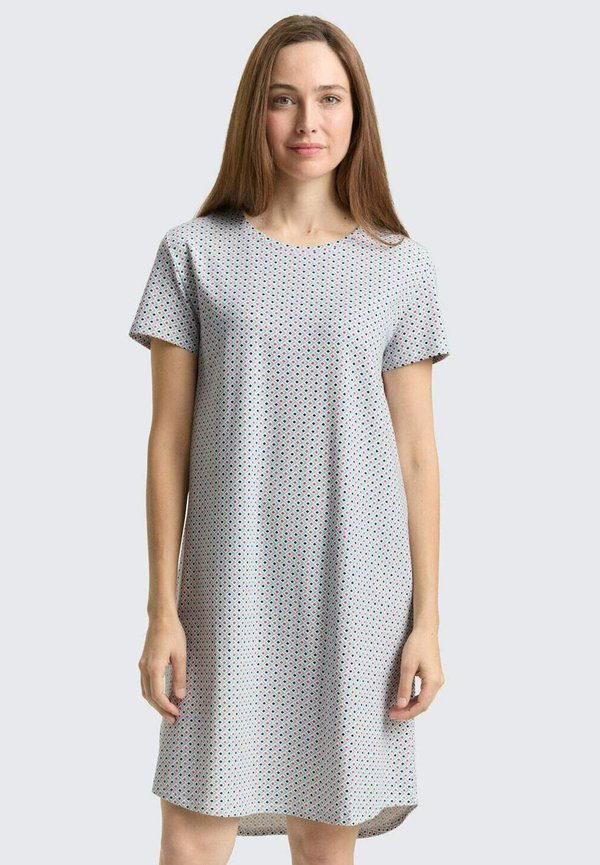 TOM TAILOR TOM TAILOR BODYWEAR NACHTHEMD MIT MUSTER - Nightie - white allover