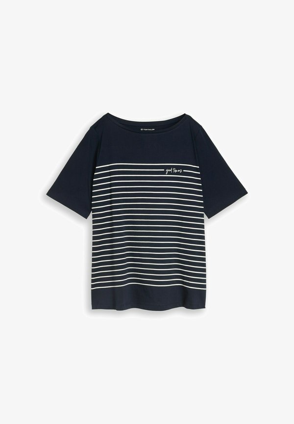 TOM TAILOR MIT STREIFENMUSTER - Print T-shirt - sky captain blue