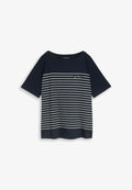 TOM TAILOR MIT STREIFENMUSTER - Print T-shirt - sky captain blue