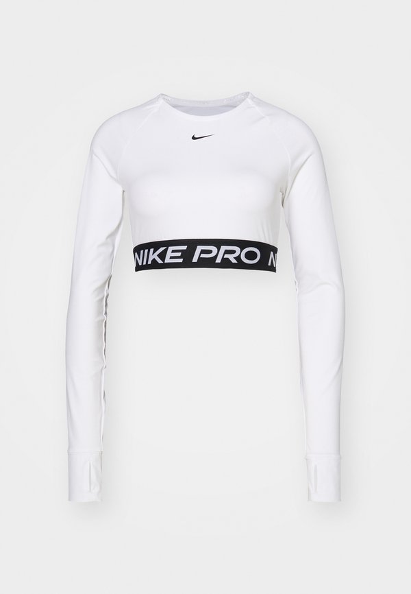 Nike Performance NIKE PRO DF 365 CROP LS - Long sleeved top - white/black