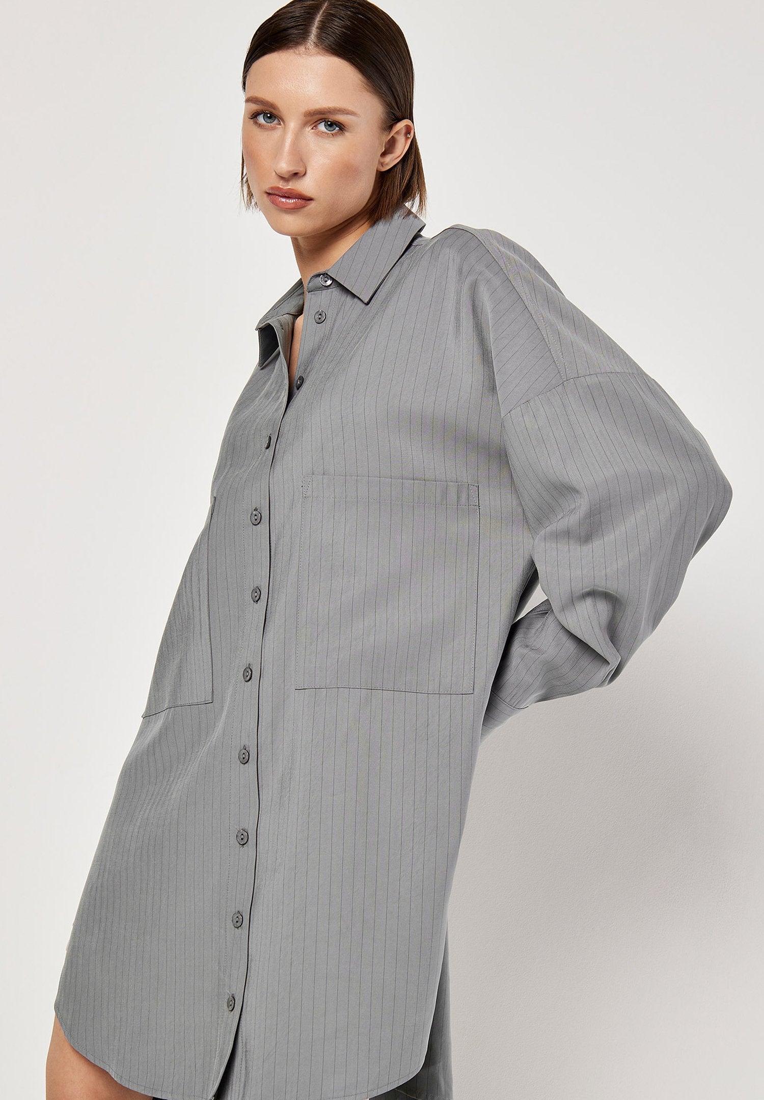 Apricot PINSTRIPE OVERSIZED