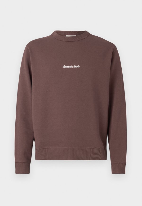 Jack & Jones JORNORREBRO EMB SWEAT CREW NOOS - Sweatshirt - deep mahogany