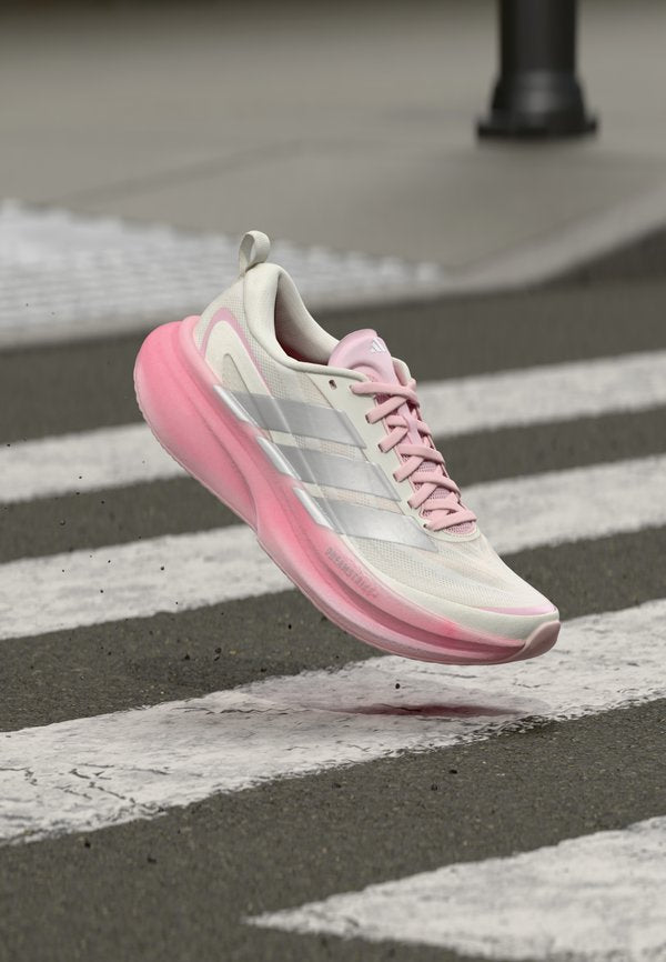 adidas Performance SUPERNOVA GLIDE W - Road running shoes - core white/silver-coloured metallic/white