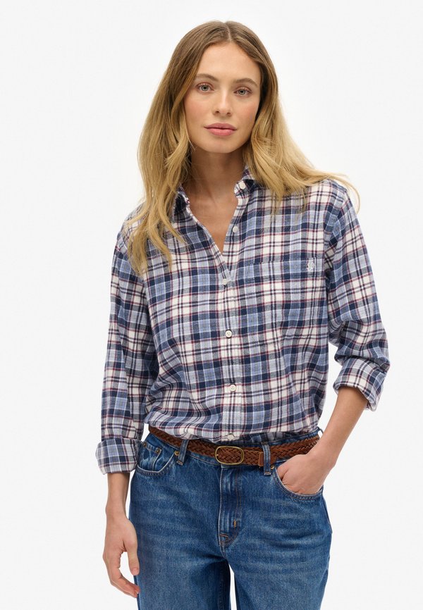 Superdry & Co Button-down blouse - blue red check