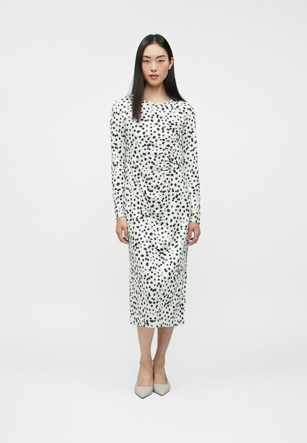 Calvin Klein RUCHED PRINTED MIDI