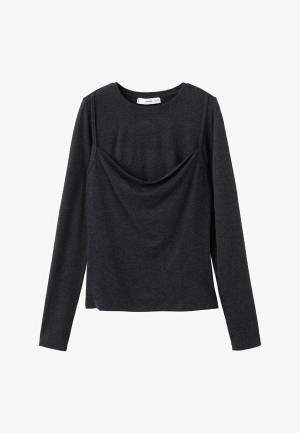 Mango Long sleeved top - dark grey