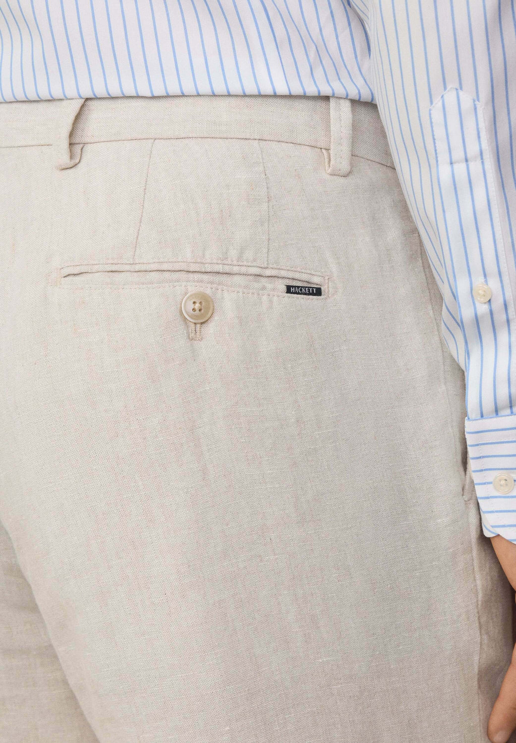 Hackett London SLIM FIT KENSINGTON LINEN CHINO