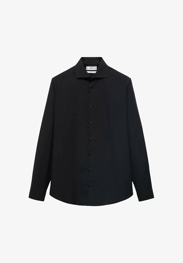 Mango Formal shirt - black