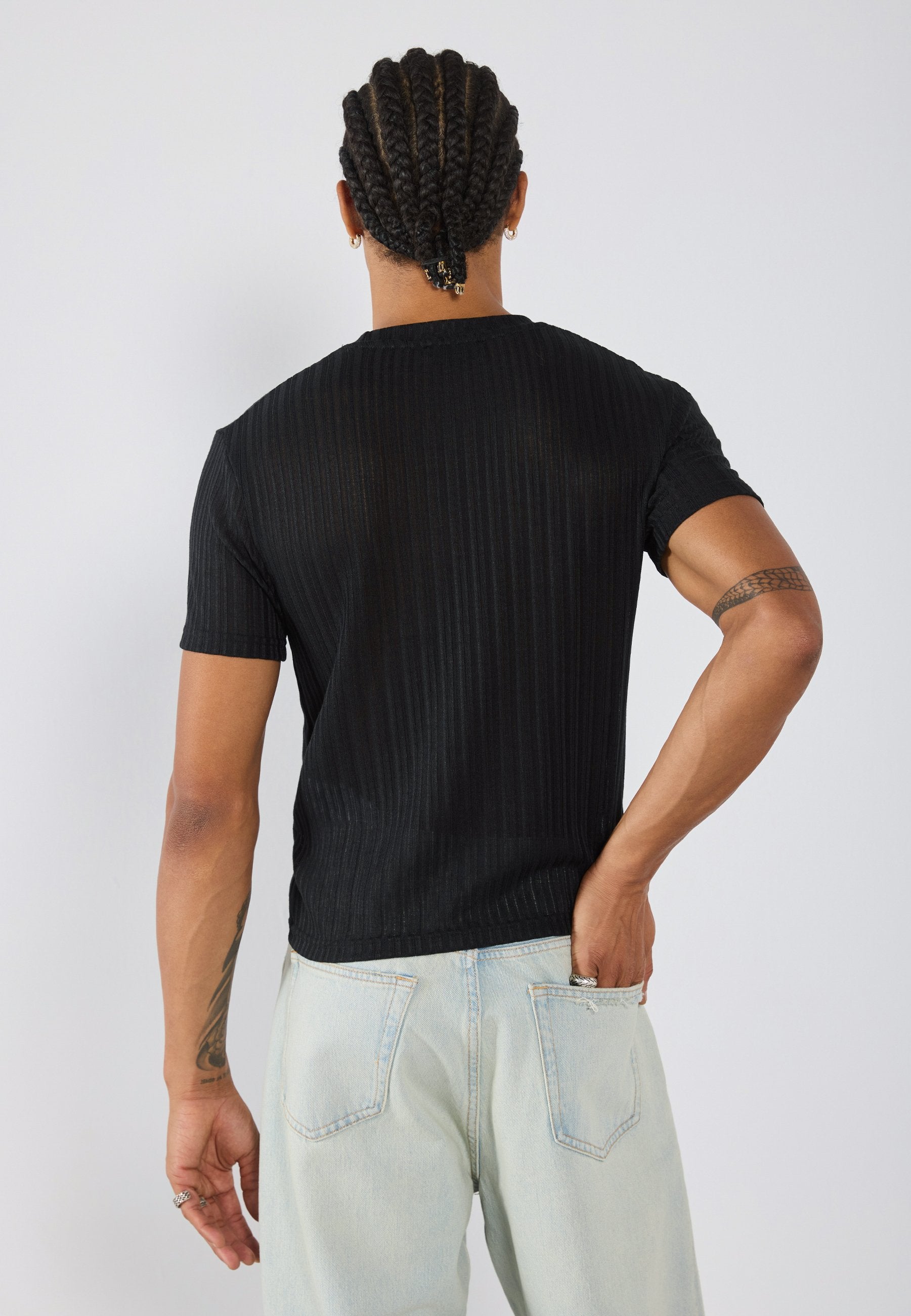 YOURTURN SHEER RIB T SHIRT UNISEX
