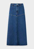 Vero Moda VMBEATE SKIRT - Denim skirt - dark blue denim