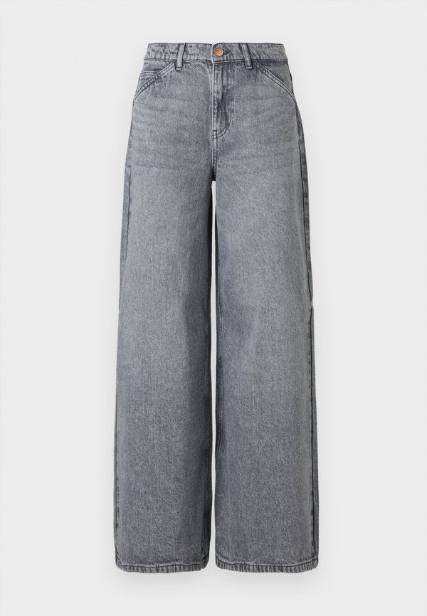 Vero Moda VMANNET - Wide Leg - medium grey denim