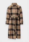 CHECK BELTED COAT Media 1