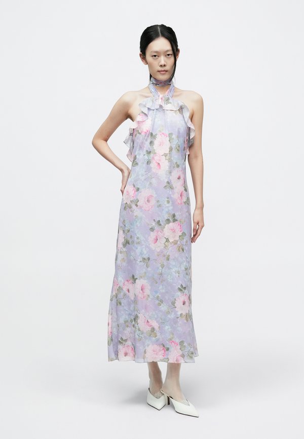 Needle & Thread CAMILLES GARDEN HALTER NECK ANKLE GOWN