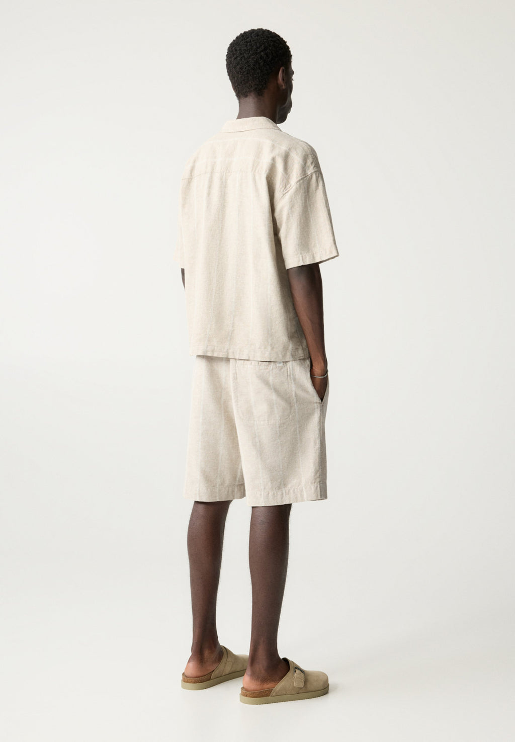 PULL&BEAR LINEN BLEND BERMUDA