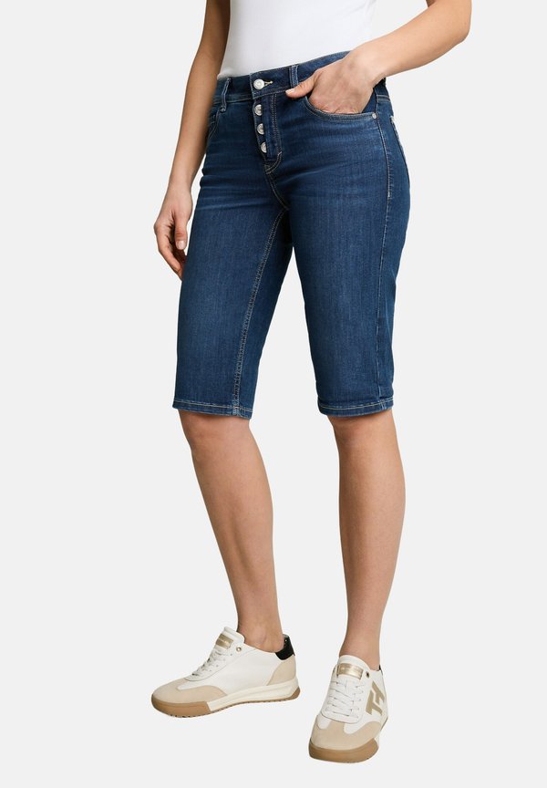 TOM TAILOR TTLENE BERMUDA JEANS SHORTS MIT STRETCH - Denim shorts - clean mid stone blue denim
