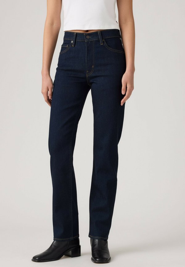Levi's® 722 HIGH RISE SLIM TRUE BLUE RINSE - Slim fit jeans - true blue rinse - dark indigo - flat finish