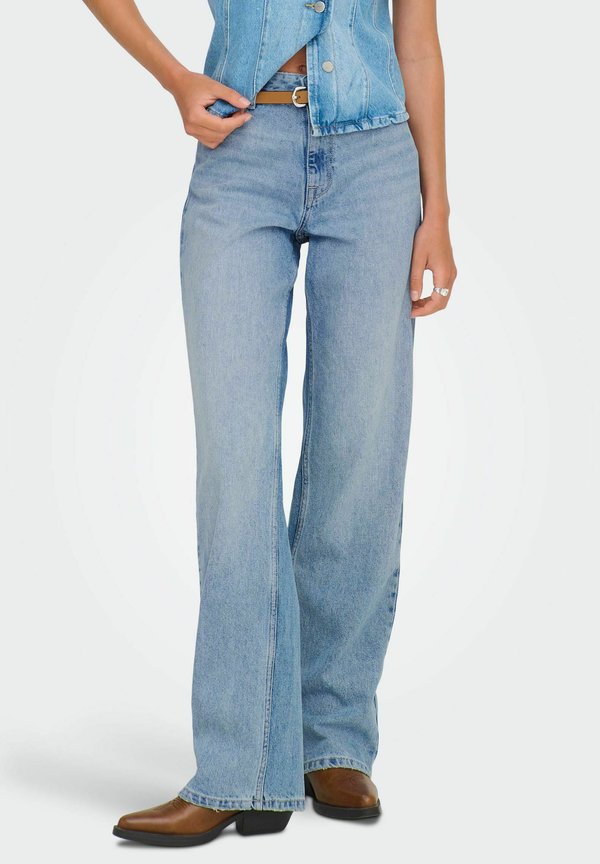 ONLY Wide-fit ONLMADDIE-O High waist Wide Leg Fit - Relaxed fit jeans - medium blue denim