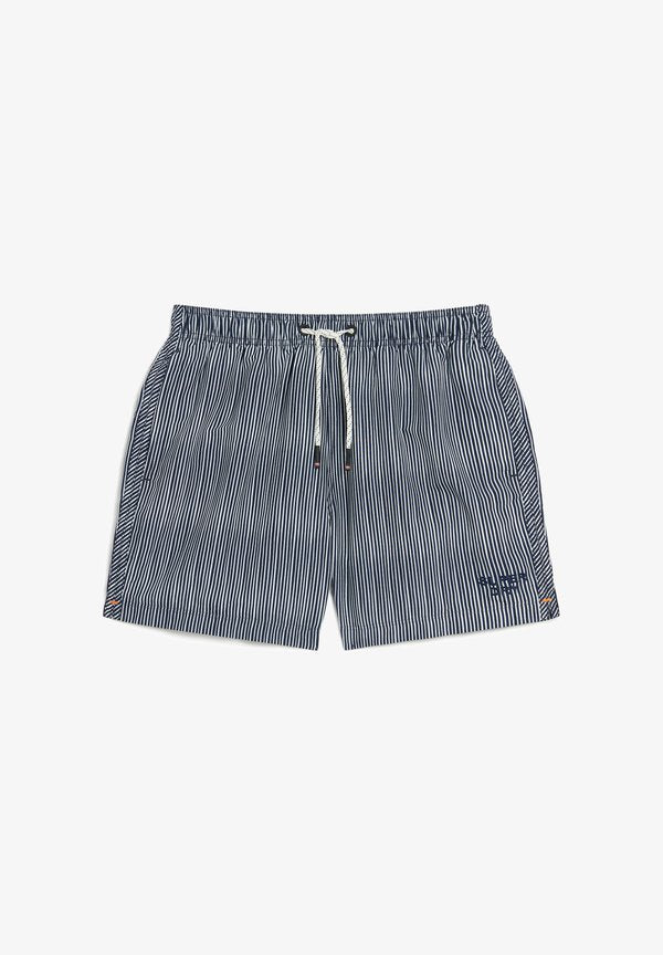 Superdry & Co PRINTED - Swimming shorts - navy watercolour stripe print