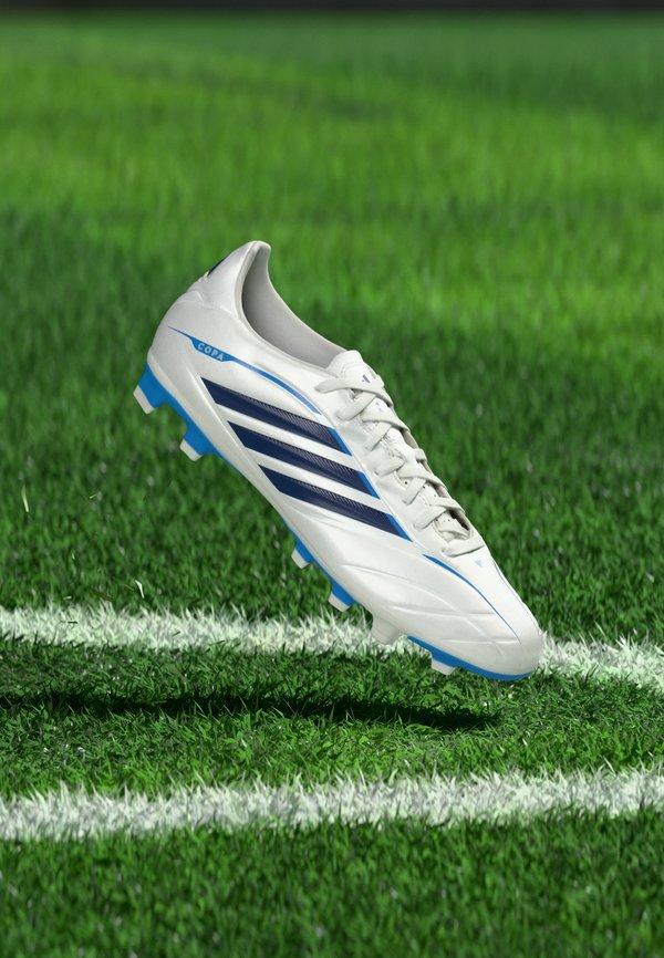 adidas Performance COPA PURE IV CLUB FG/MG UNISEX - Football boots artificial grass - metallic/dark blue/lucid ray blue