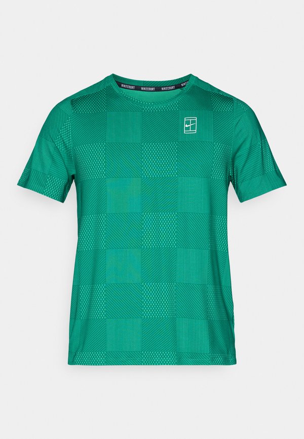 Nike Performance NIKECOURT ADVANTAGE PRINT - Sports T-shirt - malachite/white