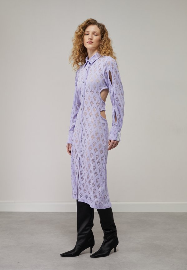 ROKH SLEEVE CUT OUT DETAILED LONG DRESS