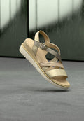 TOM TAILOR Wedge sandals - gold-coloured