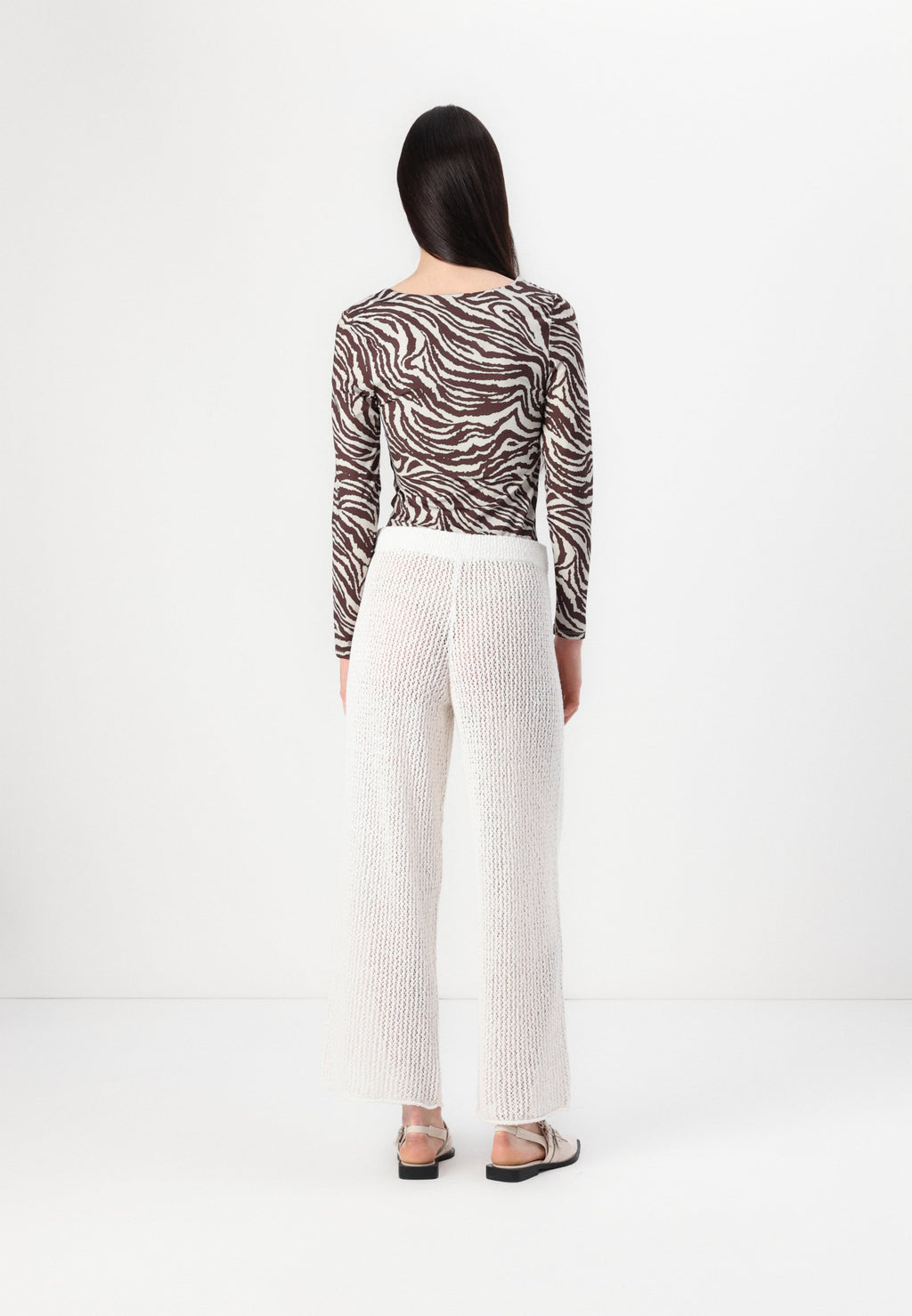 Abercrombie & Fitch Mid Rise Crochet-Style Coverup Pant