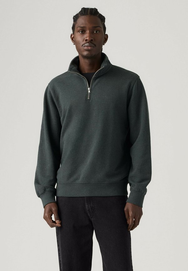 Levi's® ORIGINAL HM QUARTER ZIP WINETASTING HTR - Sweatshirt - winetasting htr - blacks -