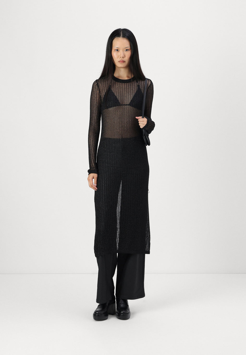 Selected SLFSADIE METALLIC O NECK DRESS