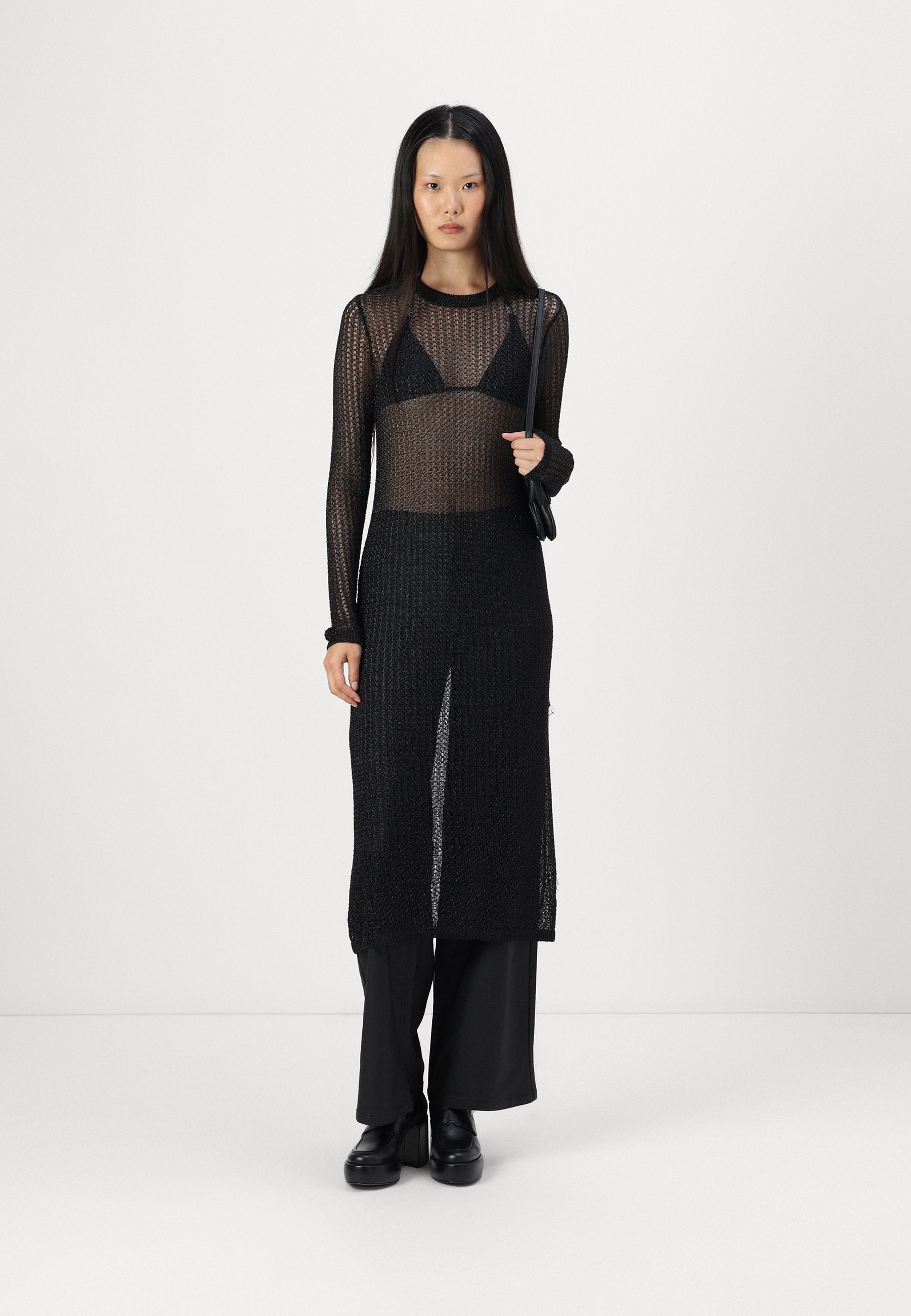 Selected SLFSADIE METALLIC O NECK DRESS