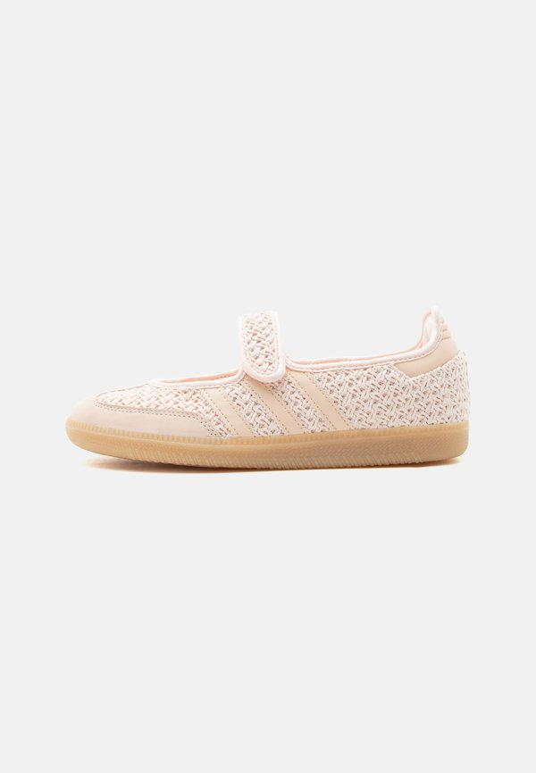 adidas Originals SAMBA JANE - Ankle strap ballerina shoes - quartz/halo blush/gold-coloured metallic