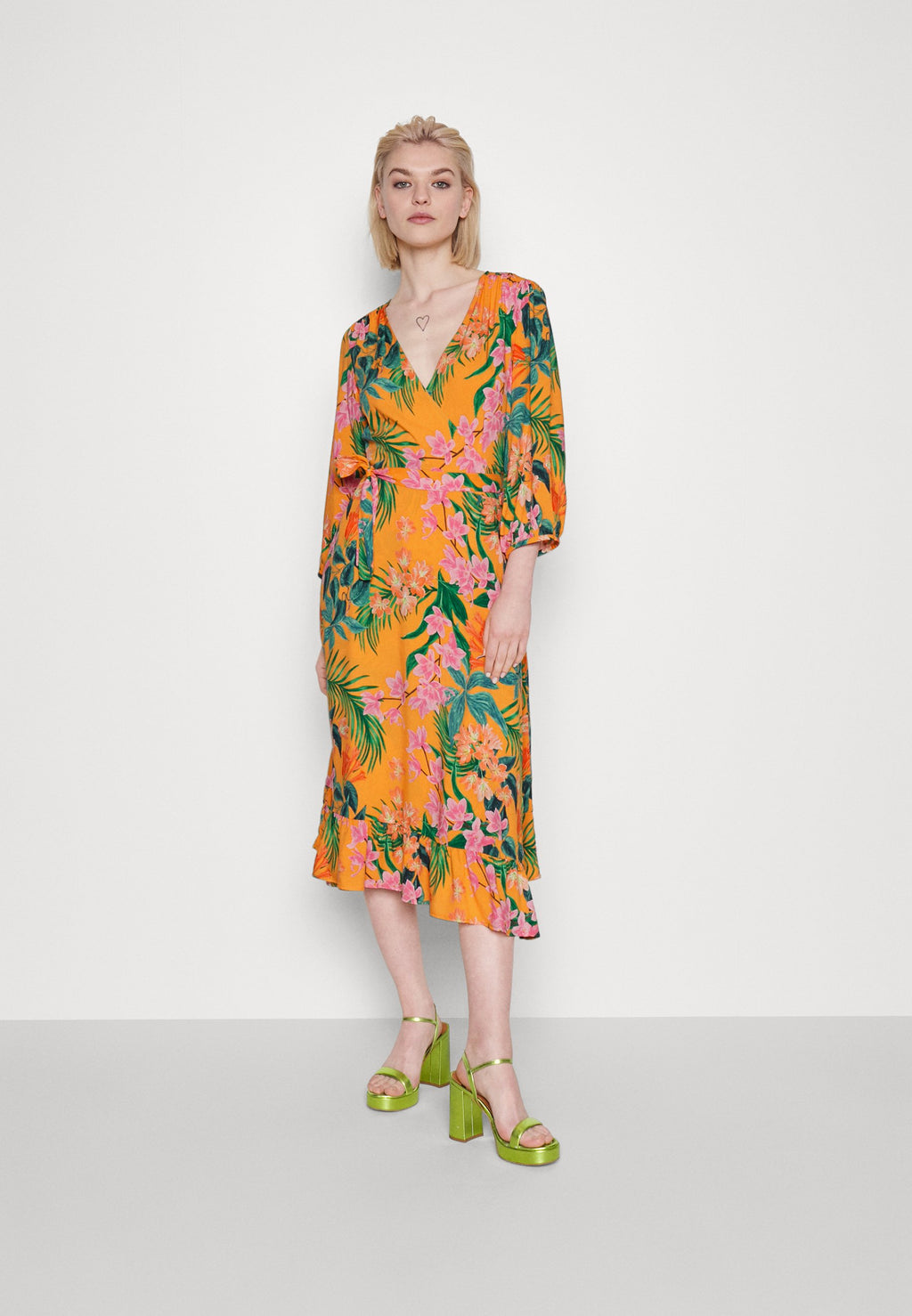 ONLY ONLTROPICA WRAP MIDI DRESS