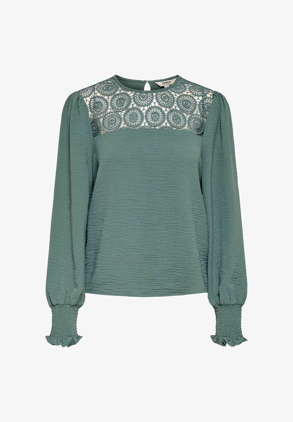ONLY TOP ONLMETTE TOP - Blouse - balsam green