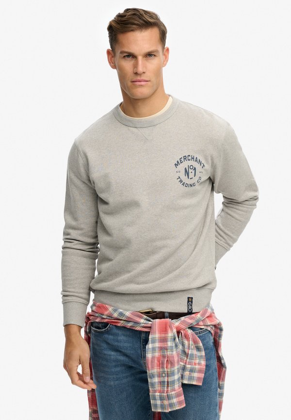Superdry & Co THE MERCHANT STORE- GRAPHIC  - Sweatshirt - vintage sweat light grey marl