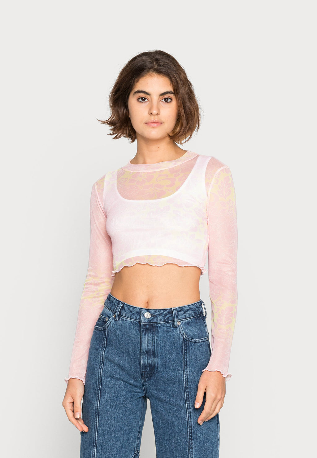 NEW girl ORDER HIBISCUS FLOWER LONG SLEEVE