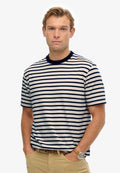 Superdry & Co THE MERCHANT STORE- STRIPE - Print T-shirt - off white stripe