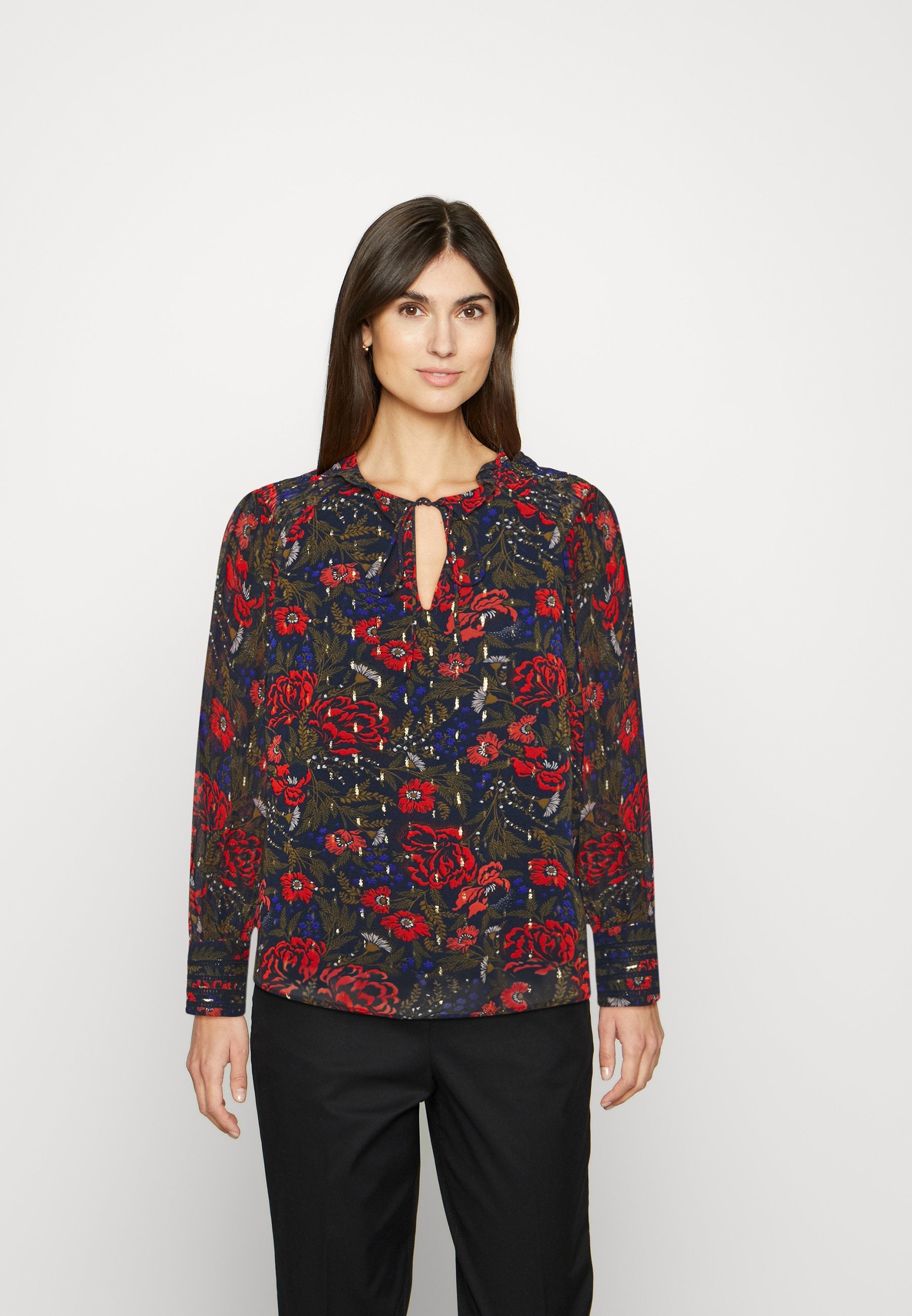 Marks & Spencer PRINT TIE BLOUSE