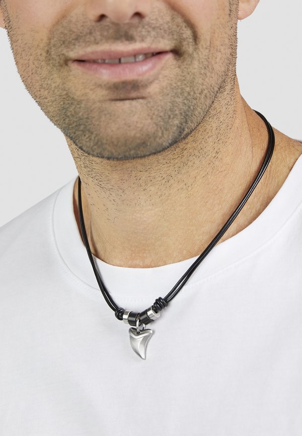 s.Oliver OCEAN LEATHER - Necklace - silver-coloured