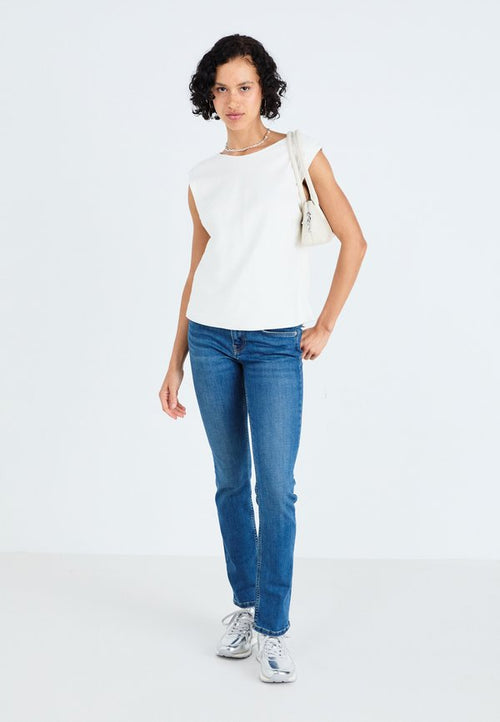 Abercrombie & Fitch Linen blend skimming shell top