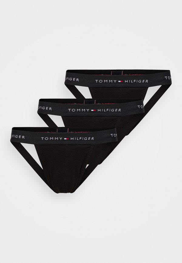 Tommy Hilfiger 3-PACK SIGNATURE LOGO WAISTBAND JOCKSTRAPS - Jockstrap - black