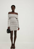NA-KD GESTREIFTES OFF-SHOULDER