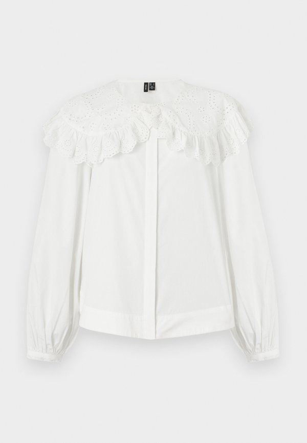 Vero Moda VMLILO COLLAR SHIRT - Button-down blouse - snow white